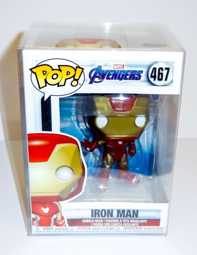 Marvel Avengers Iron Man 467 Funko Pop Vinyl Bobble-Head with Pop Protector Xmas
