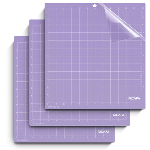 Nicapa Stronggrip Cutting Mat for Silhouette Cameo Cutter Craft 12“X12" by 3pack - Picture 1 of 6