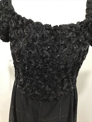 Arnold Scaasi Vtg Couture Black Silk Sleeveless Cocktail Dress with Jacket - M
