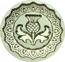 Scottish Thistle inside Intricate Border - 1" Wax Seal Stamp Head