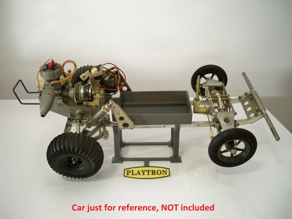 Vintage Playtron Multiplex Mercedes 500K RC Nitro Buggy Display Stand And RC Box - Immagine 4 di 4