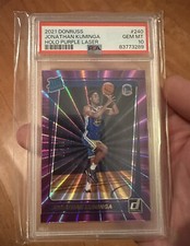 Jonathan Kuminga 2021-22 Donruss Rated Rookie Holo Purple Laser 59/99 PSA10 Pop8