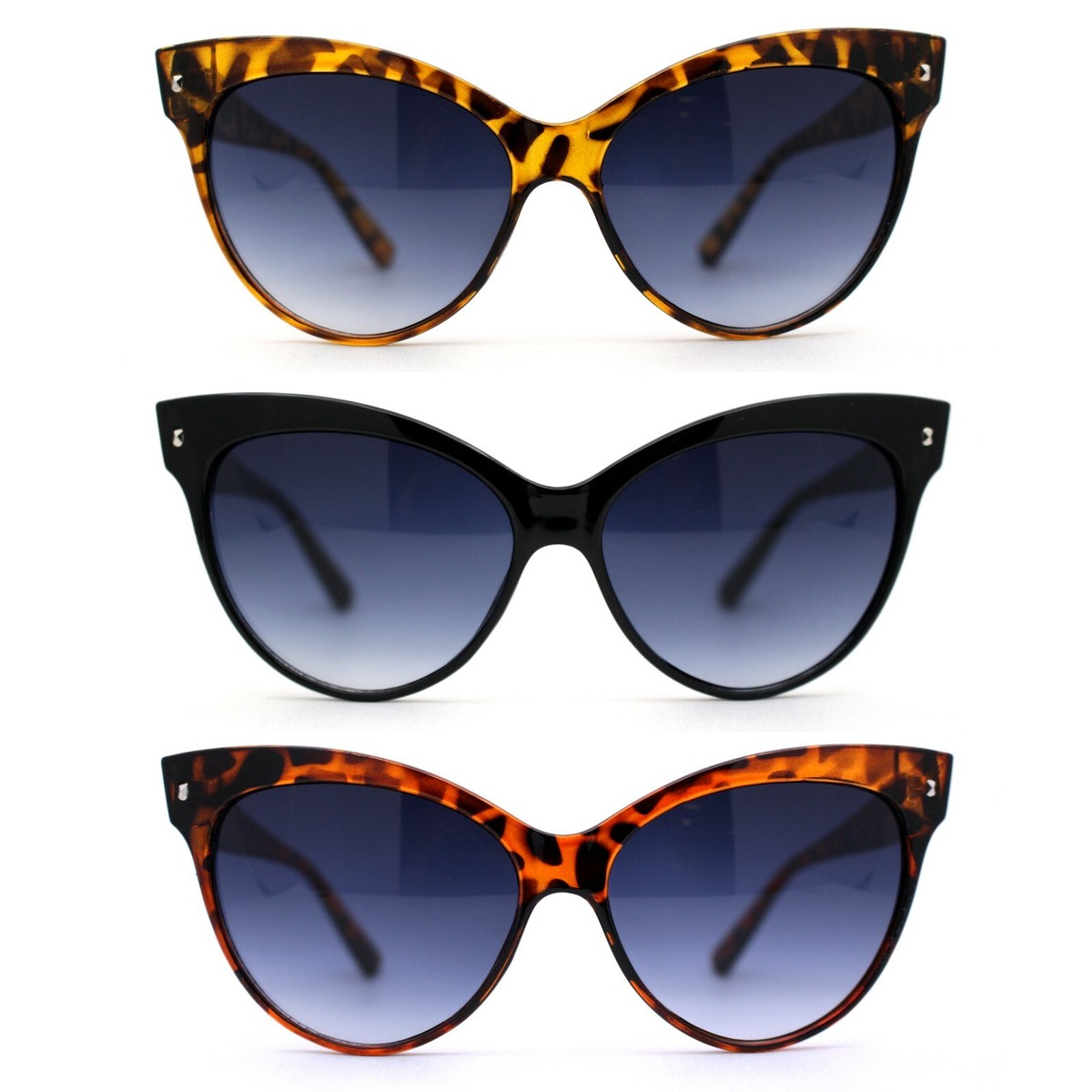 Iconic Oversize Thick Horn Rim Cat Eye Sunglasses | eBay