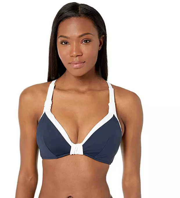 Seafolly Women's Block Party F Cup Halter Bikini Top Swimsuit