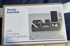 Simply Essential,Desk Organizer With USB Port,black new in box, office organizer