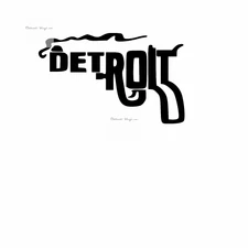 Detroit pistol, Detroit Gun, Smoking gun Vinyl Decal Sticker 4"x6"