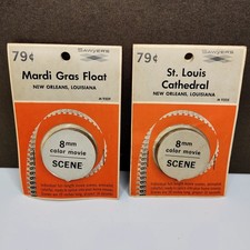 VTG Sawyers 8mm Color Movie Mardi Gras Float M9509 / St Louis Cathedral M9505