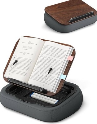 Viozon Lap Book Pillow Stand with Storage, Adjustable Beanbag Reading Pillow ...
