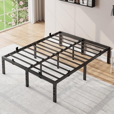 Metal Bed Frame Queen Size 14 Inch Platform Bed Frame W/ Storage Anti-Slip