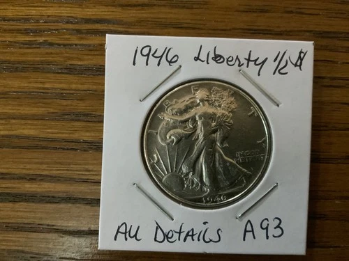 1946 Walking Liberty Half Dollar high grade AU details A93