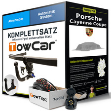 Für PORSCHE Cayenne Coupe 9YB Anhängerkupplung abnehmbar +eSatz 7pol uni 23- NEU
