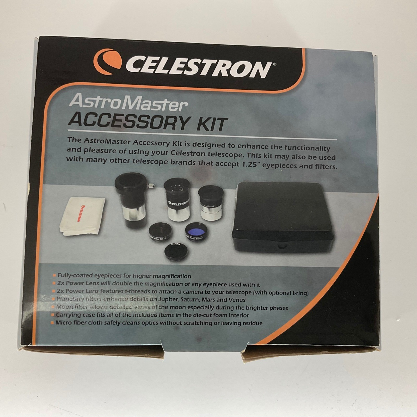 Celestron AstroMaster Telescope Accessory Kit 94307 Eyepieces Filters 1.25 Inch