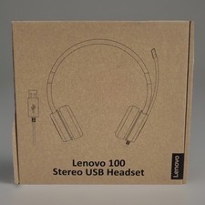 Lenovo 100 USB Headset - Plug and Play with USB-A. New Sealed Ships Free