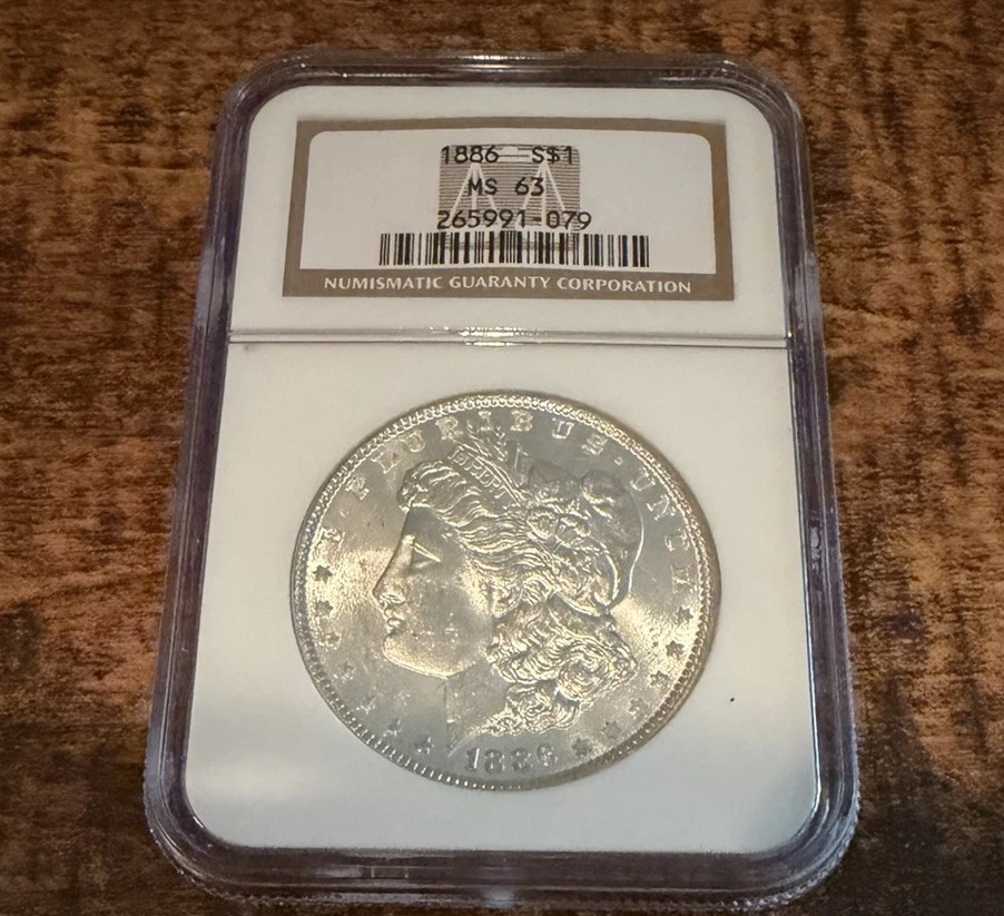 25+ MS 63 Graded 1886 Year Morgan US Dollars (1878-1921) for sale