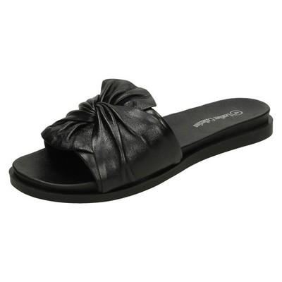 Damen Leder Kollektion Twisted Vamp Pantoletten F00203
