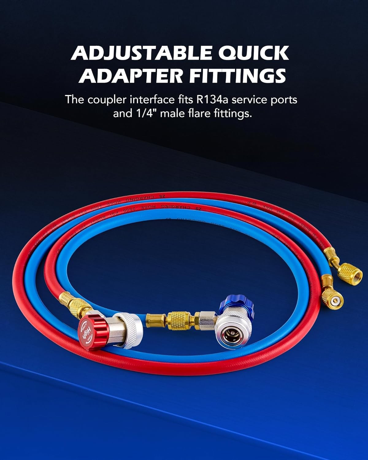 Orion Motor Tech R134a Quick Coupler Adapters, R134a Manifold Gauge Adapters and