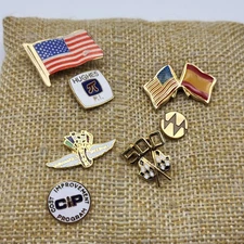 Tie tack lapel pin lot collection racing flag & more
