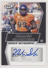 2019 Sage Hit Premier Draft Rookie Auto Black Khalen Saunders #A54 Auto 2r5