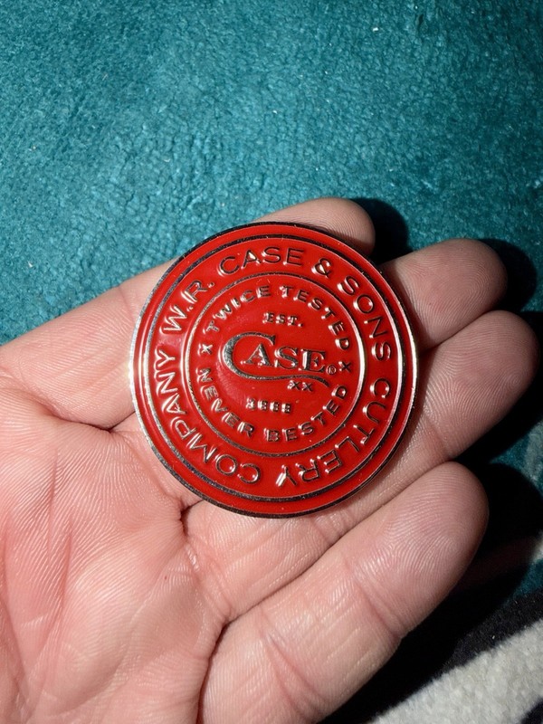 Case XX W.R. Case & Sons Cutlery Co. Red Metal Medallion Token