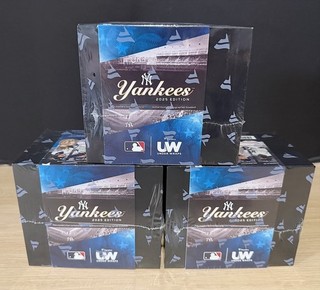 LOT x 3 2025 FANATICS UNDER WRAPS YANKEES EDITION AUTOGRAPHED BASEBALL BOX