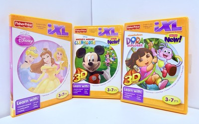 Fisher Price iXL Learning System Games Lot Disney Princess, Dora & Mickey Mouse