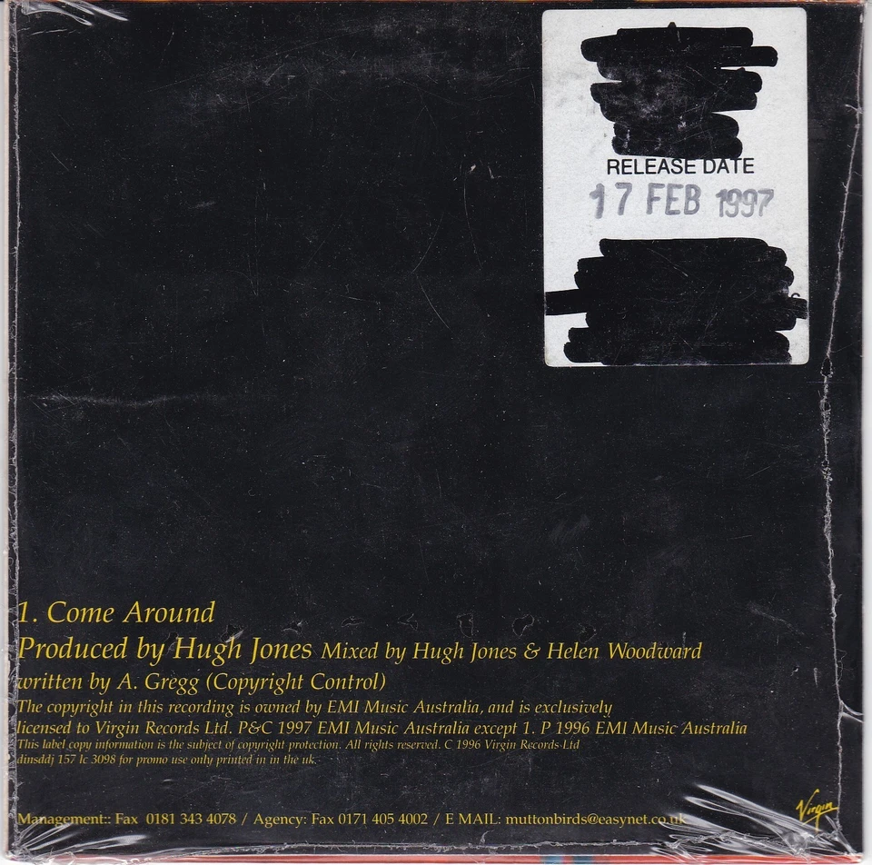 THE MUTTON BIRDS Come around ( 1 Track Promo CD Single ) - Bild 2 von 2