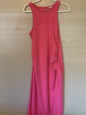 A New Day Ruched Pink Tank Maxi Dress Size L Influencer Favorite