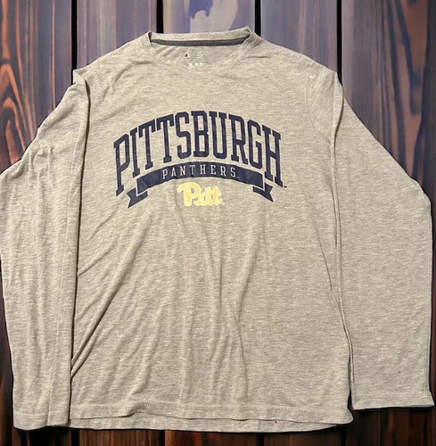 Champion Pittsburgh Panthers T-shirt Long Sleeve Size Medium Gray