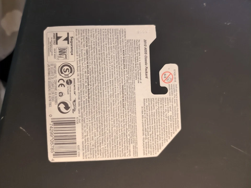 Tarjeta corta Hot Wheels 2010 Treasure Hunt Classic Packard 3/12 azul  Foto 3 de 3