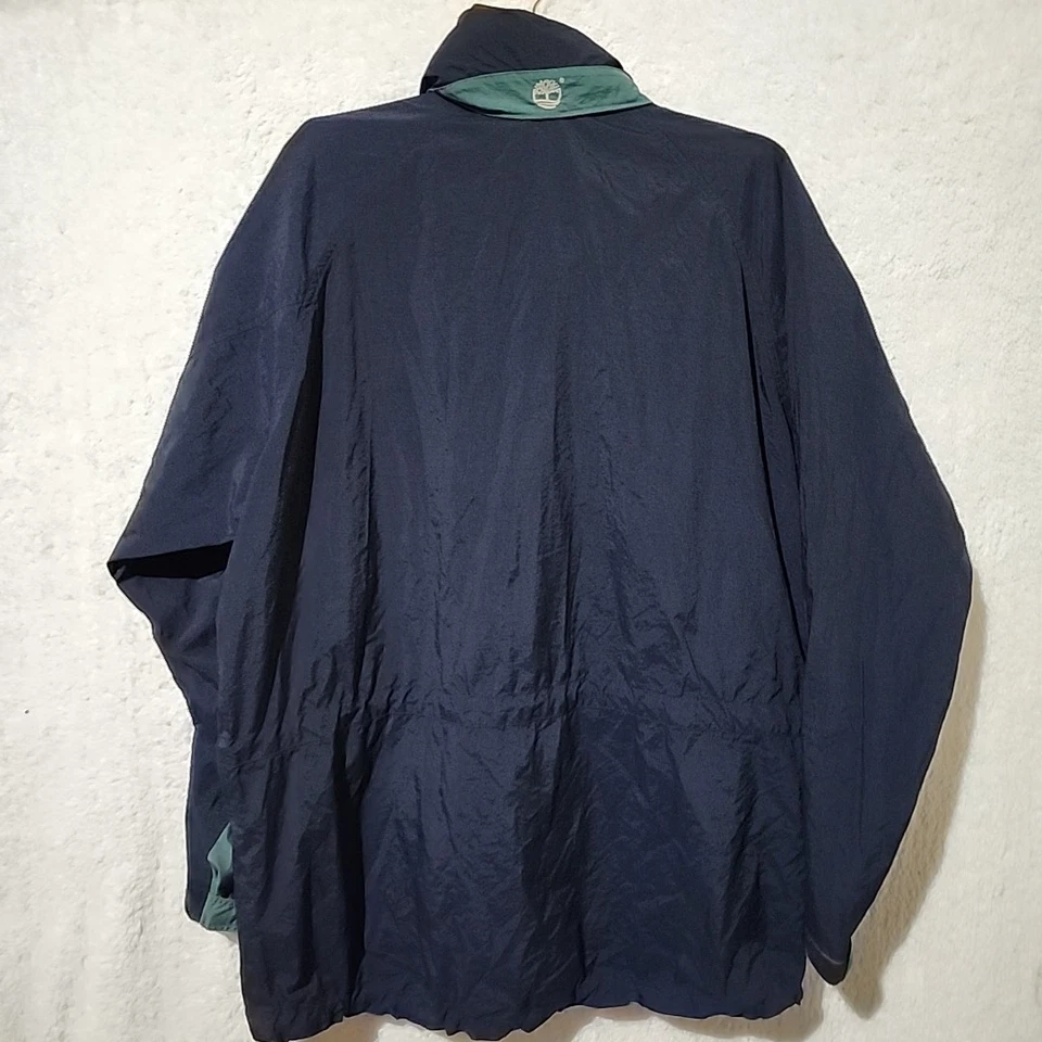 Timberland Weathergear Hombres XL Vintage Rompevientos Capucha Oculta Chaqueta Resistente Foto 3 de 4