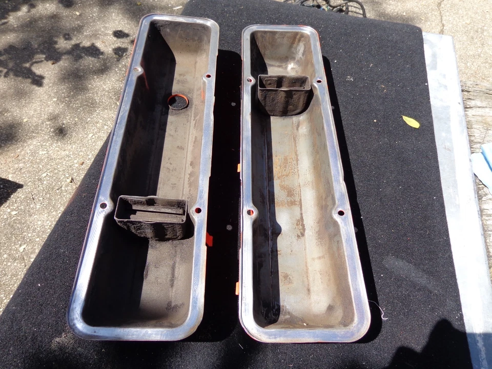 Vintage OEM GM Chevrolet 1970s Valve Covers CLEAN CHEVELLE NOVA CAMARO 1971 - Image 3 of 3