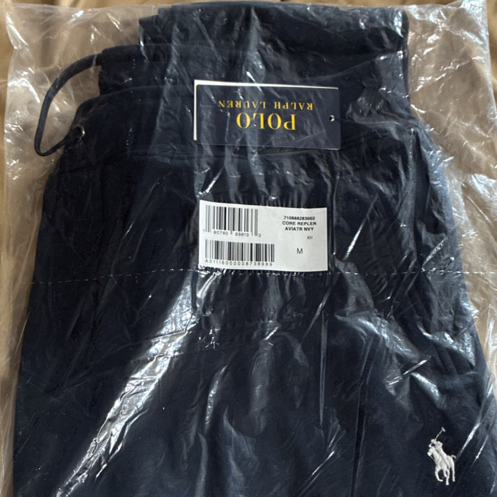 Polo Ralph Lauren Men's Navy Sweatpants M Cotton Blend Drawstring Pockets