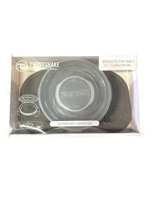 Twistshake Click-Mat Mini + Platte | Anti-Rutsch-Geschirrset für Babys