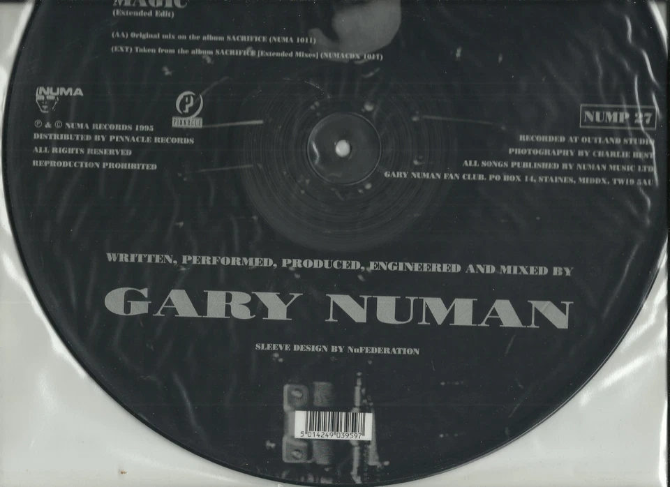 GARY NUMAN absolution / magic 12" PICTURE DISC record LIMITED EDITION NUMP 27 - Image 4 of 4