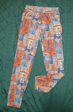 Abstract Aztec Print Womens Joggers Pockets Large