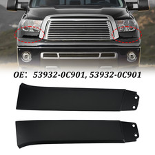 Front Bumper Grille Headlight Filler Trim Panels For 2007-2013 Toyota Tundra
