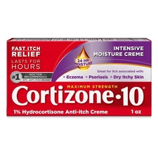 Cortizone-10 Maximum Strength Anti-Itch Cream, 24-Hour Intensive Moisture, 1 oz