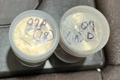 2007 P & D Partial Rolls Uncirculated Kennedy Half Dollars P(18), D (19)