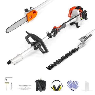 #ad Gas Pole Saw 26CC 2 Stroke Extendable Cordless Tree Trimmer 10 in Cutting Bar US $147.99