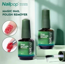 2X Nailpop Magic Remover 15ml Professional Nail Gel Polish Clean Soak Off UV Gel