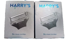 Lot Of 2 Packs Harry's Men's 5-Blade Razor Blade Refills, 8 Count (16 Total) New