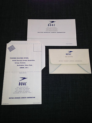 BOAC PASSAGIERKOMMENTARFORMULARE UMFRAGEN B.O.A.C. 3 VERSCHIEDENE 