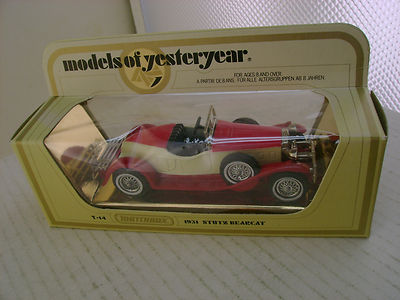 1978 MATCHBOX LESNEY MODELS OF YESTERYEAR 1:44 Y14 1931 STUTZ BEARCAT NEW IN BOX