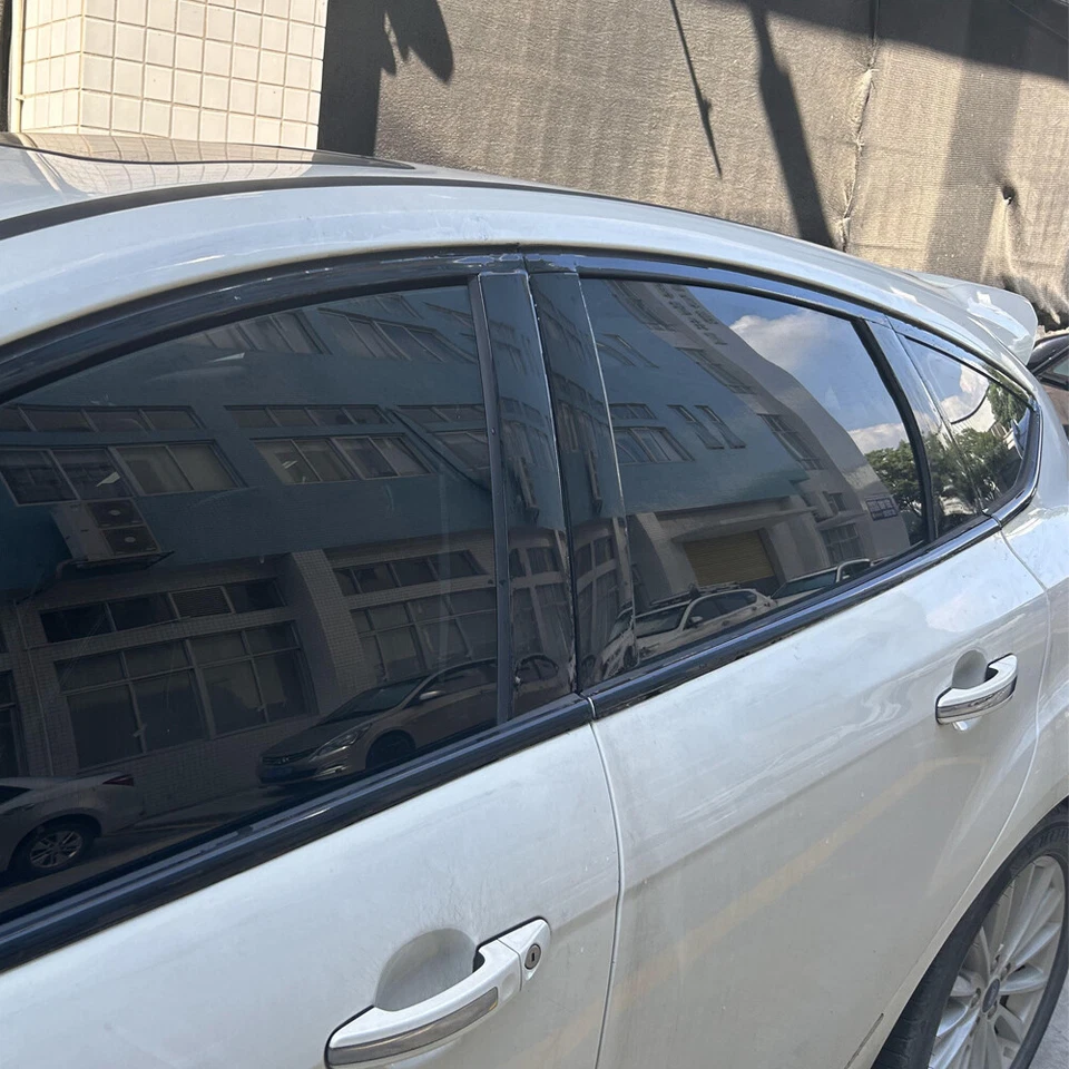 Matte/Glossy Black Chrome Delete Window Trims For Ford Focus 2012-2018 Foto 3 de 4