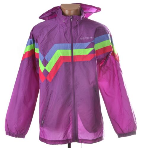 ADIDAS VINTAGE 1990/1992 PURPLE RAIN JACKET SIZE S THREE STRIPES