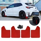 For Toyota Corolla 4X Red Rally Racing Flexible Mud Flaps Splash Guard Body Kit