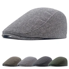 Men Flat Gatsby Hat Duckbill Golf Driver Newsboy Beret Ivy Summer Elastic Cap