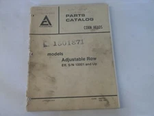 Allis-Chalmers Corn Heads Adjustable Row S/N 10001 & Up Parts Catalog