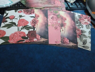 5X SHEETS NOSTALGIC/VINTAGE FOR SCRAPBOOKING/JOURNALS  +/- 13X9 CM (VIN121)