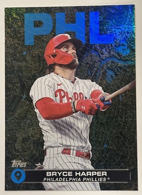 2024 Topps Series 2 City To City BLUE PARALLEL Bryce Harper (CTC-9) Phillies SP
